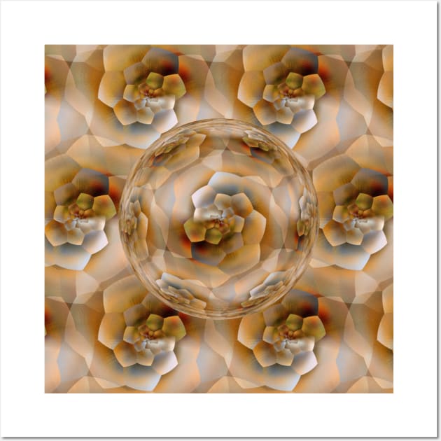 Orange Succulent Desert Rose Wall Art by Moon Art